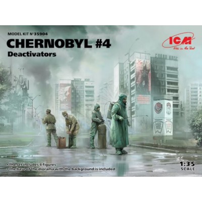 CHERNOBYL#4 - DEACTIVATORS ( 4 FIGURES ) - 1/35 SCALE - ICM